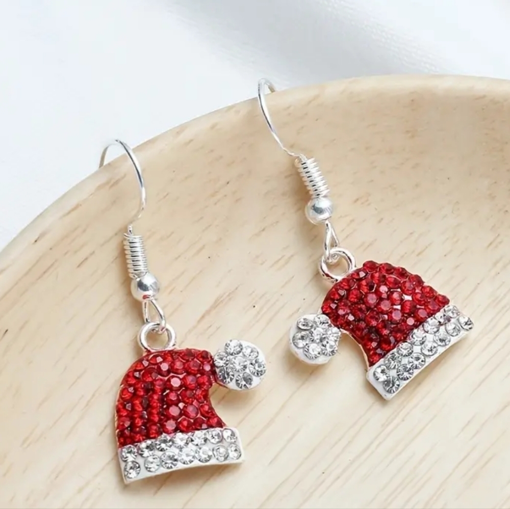 3/$15 Christmas Santa Hat Earrings fun festive for and party
